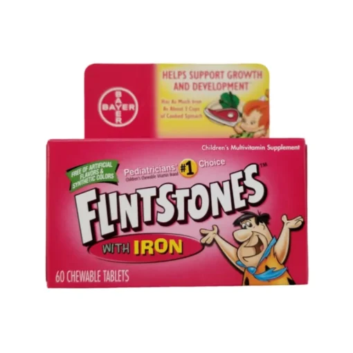 Flintstones Childrens Multivitamin Supplement with Iron Chewable Tablets 60 Each
