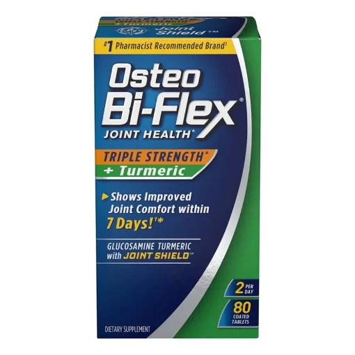 Osteo Bi Flex Joint Health Triple Strength + Turmeric Glucosamine & Turmeric, 80 Coated Tablets