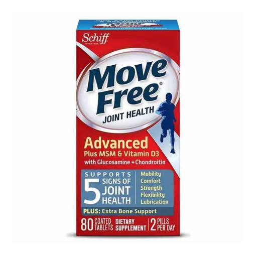 Schiff Move Free Glucosamine Chondroitin, MSM & Vitamin D3 Coated Tablets - 80 Ct