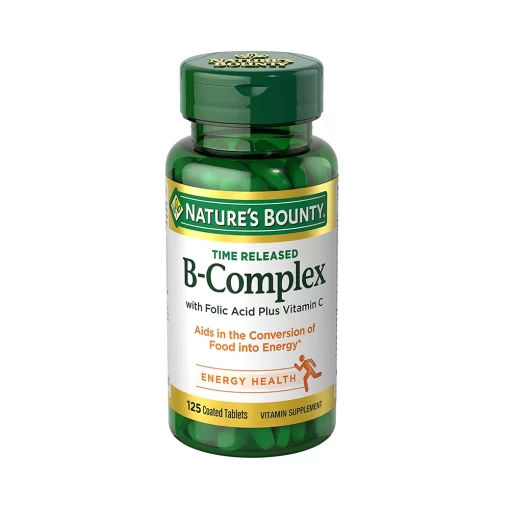 nature's bounty time release b complex with folic acid 125 tablets