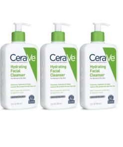 CeraVe Hydrating Facial Cleanser 12 oz Pack of 3