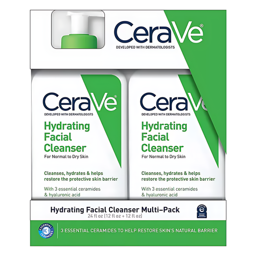 Cerave Hydrating Facial Cleanser 12 oz pack of 2