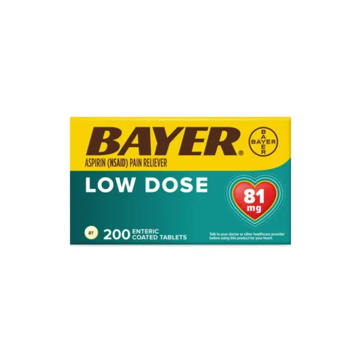 Bayer Aspirin Low Dose Pain Reliever 81 Mg 200 Coated Tablets