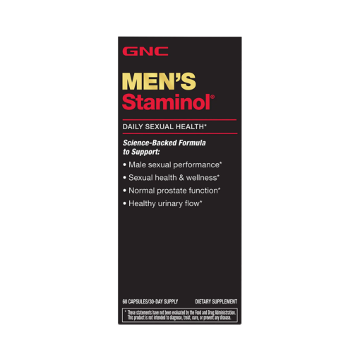 GNC Men Staminol, Supports Men Daily Sexual Health, Supports Performance, 60 Capsules