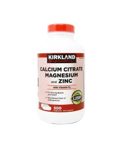 Kirkland Signature Calcium Citrate Magnesium And Zinc With Vitamin For Bones And Teeth D3 500 Tablets