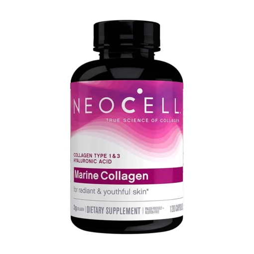Neocell Collagen Type 1 & 3 Hyaluronic Acid, Marine Collagen, 120 Capsules