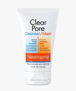 Neutrogena Clear Pore Cleanser Mask Benzoyl Peroxide Acne Medication 4.2 FL OZ (125Ml)