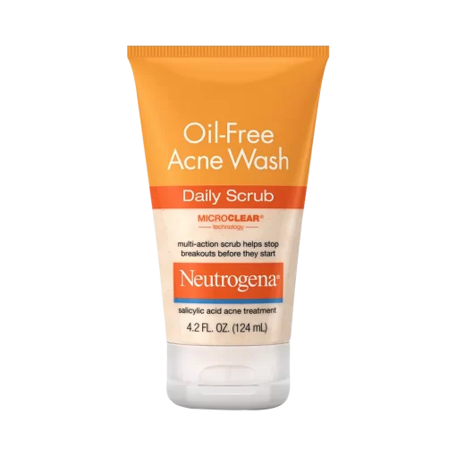 Neutrogena Oil-Free Acne Wash Daily Scrub Salicylic Acid Acne Treatment 4.2 FL OZ 124ml