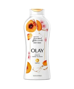 Olay Peach Cherry Blosom Body Wash Infused With Essential Botanicals B3 Complex 23.6 Fl.OZ (700ml)