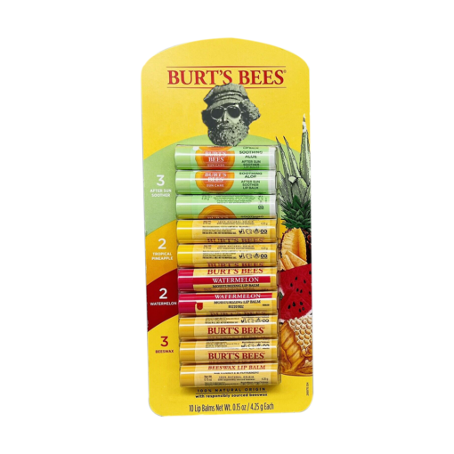 Burts Bees Moisturizing Lip balm 10 Sticks balm Of Different Falvous 4.25g EACH