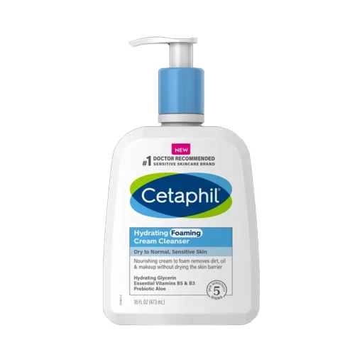 Cetaphil Hydrating Foaming Cream Cleanser Dry To Normal Sensitive Skin 473ml