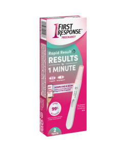 First Response Pregnancy Rapid Results In 1 minutes 2 Tests