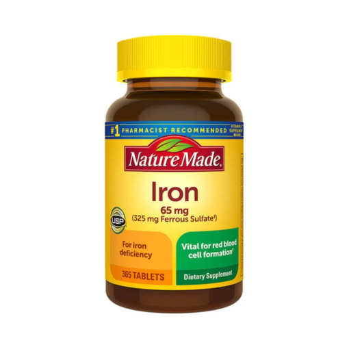 Nature Made Iron 65 mg 325mg Ferrous Sulfate Dietary Supplement 365 Tablets