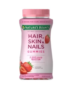 Natures Bounty Hair Skin Nails Gummies 2500mcg Biotin Per Serving 220 Gummies