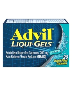 Advil Liquid Gels Pain Reliever 20 Liquid Filled Capsules