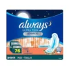 Always Ultra Thin Advanced Protection Over Night Flexi Wings Pads 76 Count