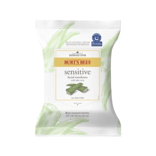 Burts Bees Sensitive Facial Cleanser Towelettes With Aloe Extract 30 Count
