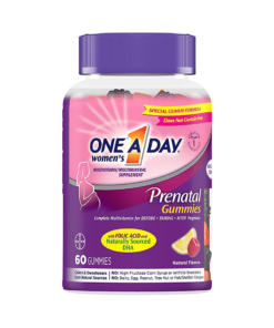 One A Day Womens Multivitamin Prenatal Gummies With Folic Acid 60 Gummies