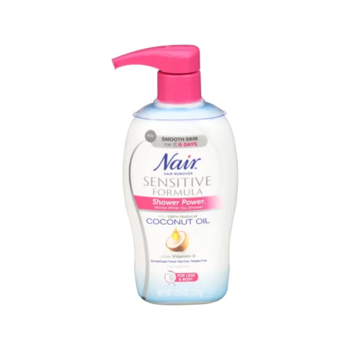 Nair Sensitive Formula Hair Remover Shower Power with Coconut Oil 12.6 OZ 357g