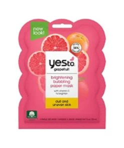Yesto Grapefruit Vitamin C Boosting Bubbling Paper Mask 0.67 FL.OZ 20ml