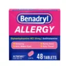 Benadryl Ultratabs Antihistamine Allergy Medicine Diphenhydramine Hcl Tablets 48 CT