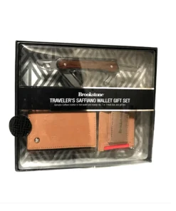 Brookstone Travelers Saffaino Wallet Gift Set With 7 In 1 Multi Tool