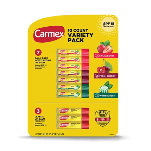 Caremex Daily Care Moisturizing Lip Balm SPF 15 Variety Pack 10 Ct