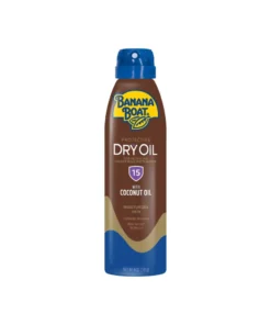 Banana Boat Dry Oil Clear Sunscreen Spray SPF 15 With Coconut Oil 6oz 170g