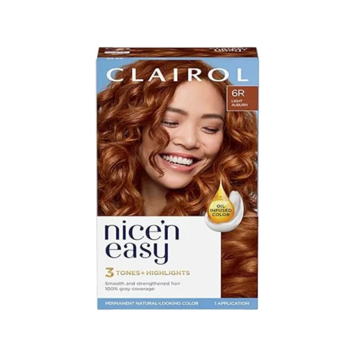 Clairol Nice 'n Easy Permanent Color, 6R/110 Natural Light Auburn
