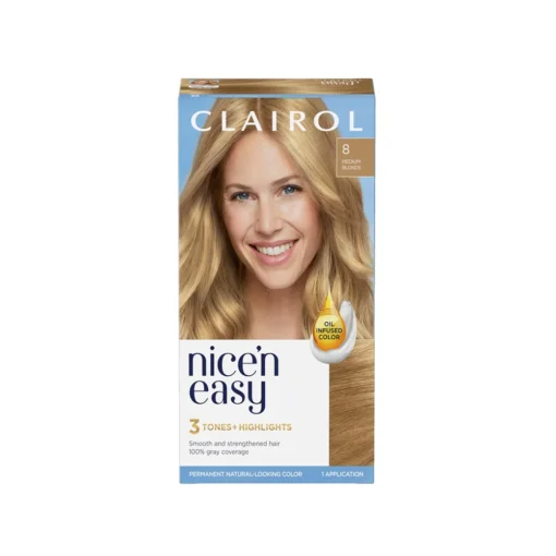 Clairol Nice'n Easy Permanent Hair Color 8 Medium Blonde