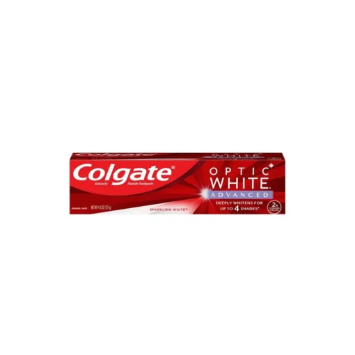 Colgate Optic White Advanced Teeth Whitening Toothpaste, Sparkling White, 4.5 Oz