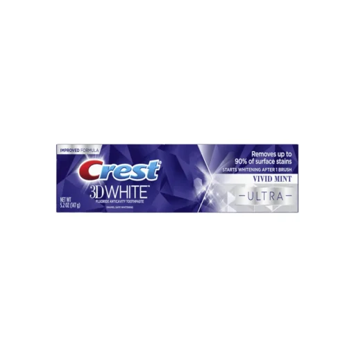 Crest 3D White Ultra Fluoride Anticavity Toothpaste, Vivid Mint 5.2 Oz