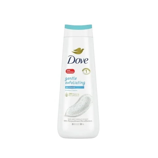 Dove Gentle Exfoliating Body Wash for Renewed, Healthy-looking Skin Sea Minerals Gentle Body Exfoliator Nourishes and Revives Skin 591.0 ML