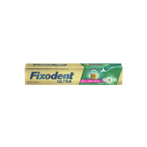 Fixodent Ultra with Scope Flavor Denture Adhesive 1.8 Oz