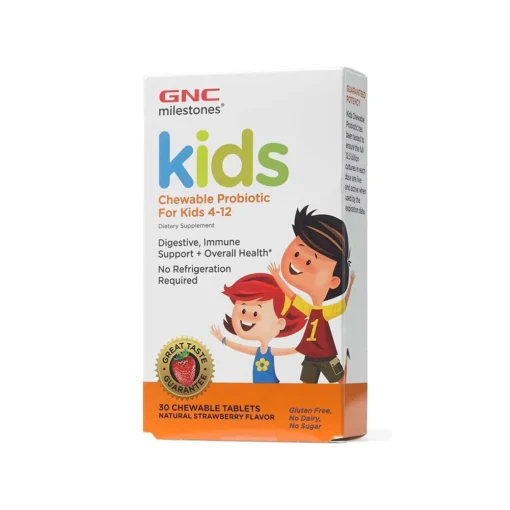 GNC Milestones Kids Chewable Probiotic for Kids 4-12 30 Chewable Tablets