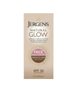 Jergens Natural Glow Healthy Complexion Daily Facial Moisturizer for Medium to Tan SPF 20 2 FL OZ