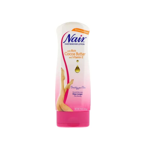 Nair Hair Removal Body Cream with Cocoa Butter and Vitamin E Leg and Body Hair Remover 9 Oz