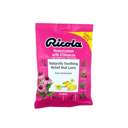 RICOLA Family Pack Cough Drops with Echinacea Honey Lemon 45 Count