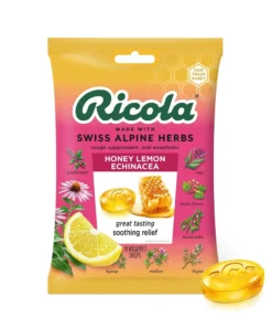 RICOLA Honey lemon with Echinacea Cough Suppressant Throat Drop 19 Ct