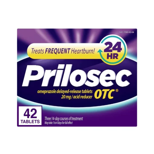 Prilosec OTC Omeprazole Heartburn Medicine and Acid Reducer Tablets - Proton Pump Inhibitor 42 Ct