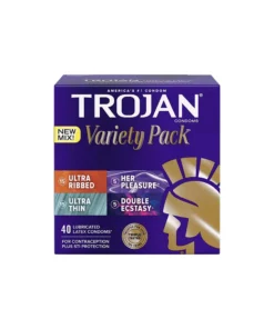 Trojan Lubricated Latex Variety Condom Pack 40 Count