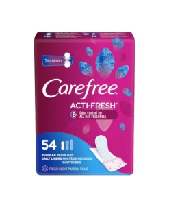 Carefree Acti-Fresh Daily Liners Regular Unscented 54 Ct