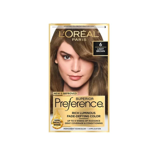 Loreal Paris Superior Preference Permanent Hair Color - 6 Light Brown