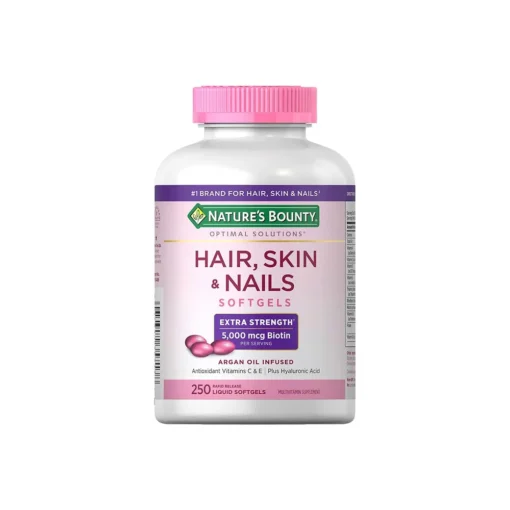 Nature’s Bounty Extra Strength Hair, Skin & Nails with Biotin 5000 Soft Gel 250count