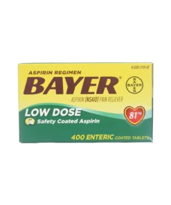 Bayer Asprin Regimen Low Dose Enteric Coated Asprin 81 mg 400 Ct