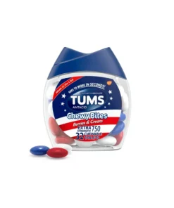 TUMS Antacid Berries & Cream Chewable Tablets 32 Count
