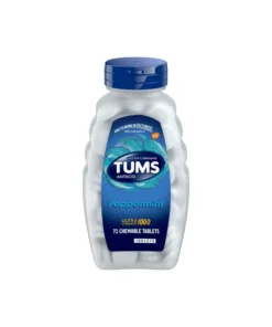 TUMS Ultra 1000 Antacid Chewable Tablets Peppermint 72.0 Ea