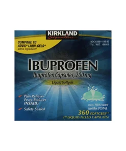 Kirkland Signature Ibuprofen 200 Mg. Pain Reliever/Fever Reducer 360 Liquid Filled Capsules