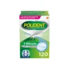 Polident 3 Minute Antibacterial Denture Cleanse Tablets Triple Mint 120 Tablets