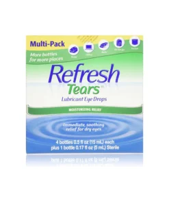 Refresh Tears Lubricant Eye Drops Moisture Drops for Dry Eyes. 4- 0.5 fl oz. bottles and 1- 0.17 fl oz bottle